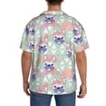 thumbnail image 3 of Rateoe Bulldog Pattern Men's Short Sleeve Classic Shirt, Casual Short-Sleeved Shirt, Lightweight Summer Shirt, Cuban Collar Shirt,Button-Front Shirt-Large, 3 of 5