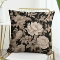 thumbnail image 7 of Decorations Pillow Covers Vintage Meadow Victorian Pillow Protector Black White Vintage Botanical Floral Toile Throw Pillow Cover for Living Room Bedroom 16"x16", 7 of 7