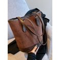 thumbnail image 5 of Bolso de diseño de nicho popular con contraste de color, nuevo bolso de mujer 2023, bolso de hombro de otoño/invierno, bolso de mano tipo cubo, 5 of 5