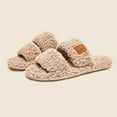 thumbnail image 6 of CHUMUD Women's Fuzzy Open-toe Slippers Soft Comfy Memory Foam Indoor House Shoes Washable Bedroom Shoes, 6 of 7