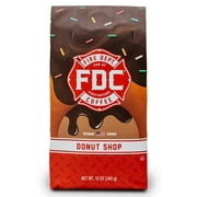 Fire Department Coffee - Donut Shop - Medium Roast, Caffeinated, Ground Coffee, Sweet & Smooth - 12 oz