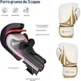 thumbnail image 4 of Guantes de Box 12 Oz, Blanco/Dorado, con Protector Bucal Bluelander BOX-M1-12-BlancoDorado, 4 of 5