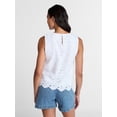 thumbnail image 3 of Time and Tru Women’s and Women’s Plus Eyelet Embroidered Top, Sizes XS-4X, 3 of 5