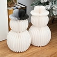 thumbnail image 2 of CIYISON Festival Paper Snowman Ornament With Easy Assembly Snowman Homes Accent For Indoor Outdoors Holiday Decorations, 2 of 16