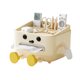 thumbnail image 1 of Bonita funda para caja de pañuelos, soporte para caja de pañuelos con patas y soporte para teléfono, dispensador de pañuelos multifuncional con compartimentos para organizar el escritorio en casa., 1 of 8