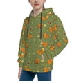 thumbnail image 2 of Balery Squirrel And Nuts Pattern Boys Hoodie, Youth Pullover Hooded Sweatshirt, Kangaroo Pocket Hoodie for Kids Girls -, 2 of 6