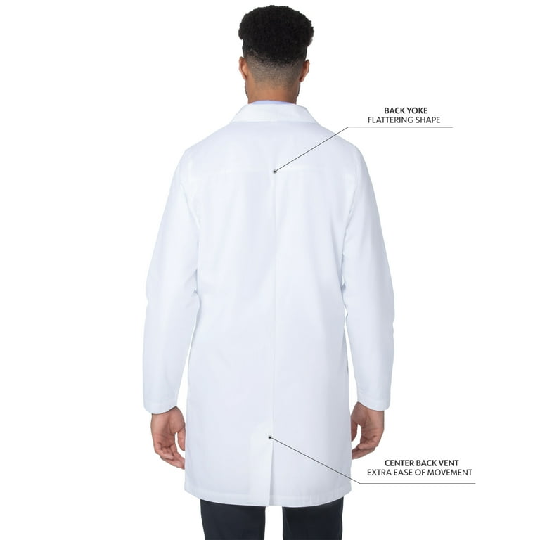 Landau Men's 36'' Large Inner Pocket Lab Coat #3174