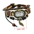 thumbnail image 3 of PPgejGEK Women's Vintage Multi-Layer Leather Bracelet Watch - Boho Braided Quartz Wristwatch with Leaf Pendant, Ideal Christmas Birthday Gift for Her, 3 of 5