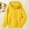 thumbnail image 2 of lnmuld Teen Hoodies Solid Color Girls Zip Up Hooded Sweatshirt Long Sleeve Pullover Casual Outerwear Soft Kids Athletic Jacket for Playground School Daily Wear Comfortable Size:9-10 Years, 2 of 3