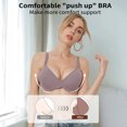 thumbnail image 4 of 3PC Pack Women Push Up Bra Everyday Underwear Comfortable Lingerie Bralette with Support Anti-Sag-Size 38D/85D, 4 of 6