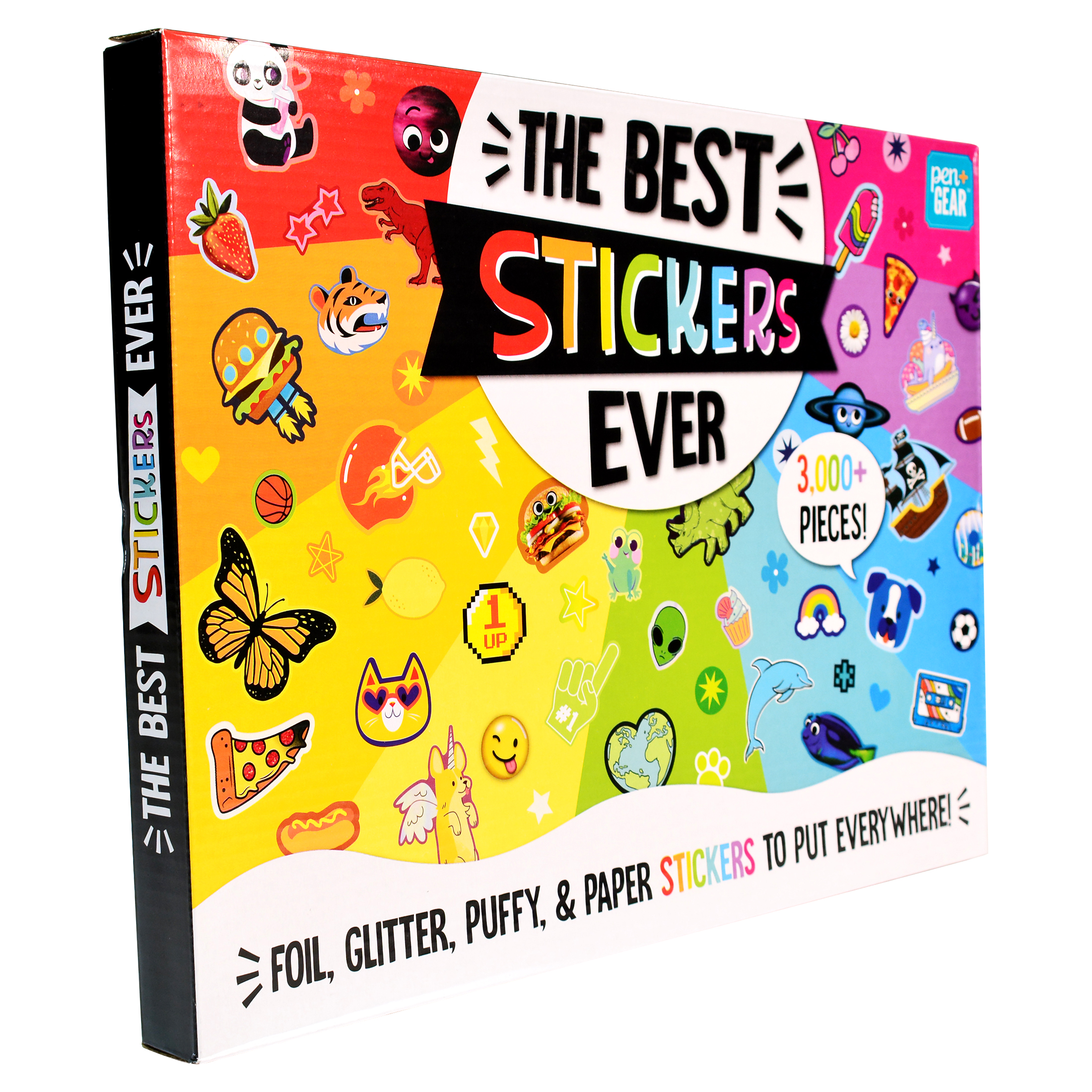 Pen+Gear Best Stickers Ever Box, Puffy, Glitter, Paper, Sticker Set - 3000+ Stickers