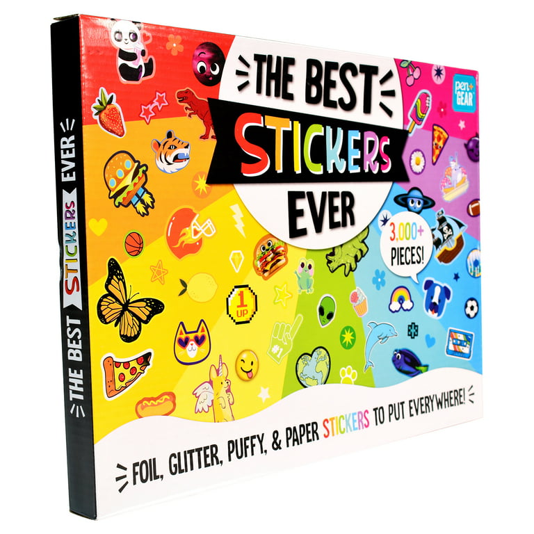 Pen+Gear Best Stickers Ever Box, Puffy, Glitter, Paper, Sticker Set - 3000+  Stickers 