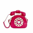 thumbnail image 2 of Telephone Shaped Purse Shoulder Crossbody Tote Bags Women Retro Phone Top Handle Handbags For Girls, 2 of 6