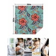 thumbnail image 4 of Teal Red Boho Floral Cloth Napkins Set of 6 Reusable Dinner Napkins, Vintage Southwestern Ethnic Tribe Cocktail Napkin Washable Table Napkins for Wedding/Holiday Party/Baby Shower 20"x20", 4 of 7