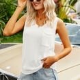 thumbnail image 2 of IROINNID Women's Casual Summer Solid Color Knitting Pocket Camisole Round-Neck Tank Tops Spring Saving Sale, 2 of 2