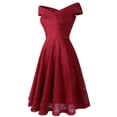 thumbnail image 4 of Njagoc3 Womens Sleeveless Off - Shoulder Fit & Flare Dress, A - Line Formal Gown, Date Night & Celebration Wear, 4 of 6