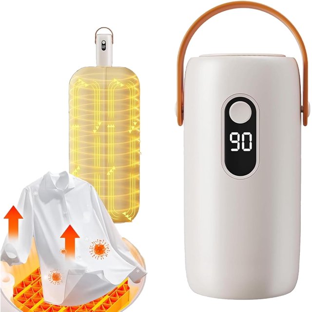 Mini Portable Foldable Clothes Dryer, Portable Mini Clothes Dryers with Bag and Hook, Quiet and Fast-Drying, Auto-off Timer, for Apartment, Rv, Travel (1PC)
