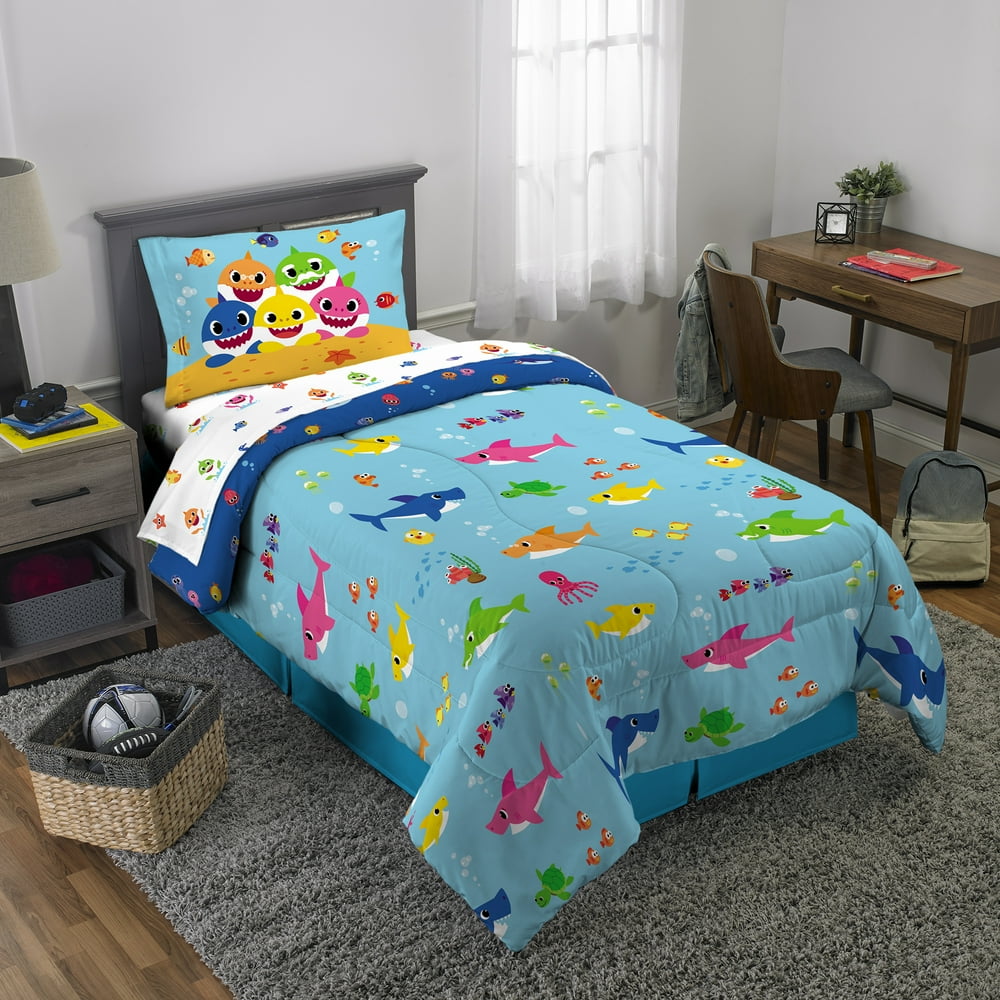 Baby Shark 4Piece Bed in a Bag Set, Twin