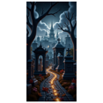 thumbnail image 1 of Gothic Design Halloween Banner Spooky Graveyard Full Moon Haunted Backdrop for Halloween Party Decoration Night Event, 1 of 5