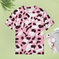 thumbnail image 4 of Leopard Print Pattern Women's Short Sleeve T-Shirt Crew Neck Casual Summer Trendy Loose Fit Tops, 4 of 6