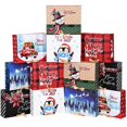 thumbnail image 1 of Cajas de regalo de Navidad WLUSEAXI, paquete de 12 unidades, grandes, con tapas, 30 x 25 x 7,8 cm, 1 of 7