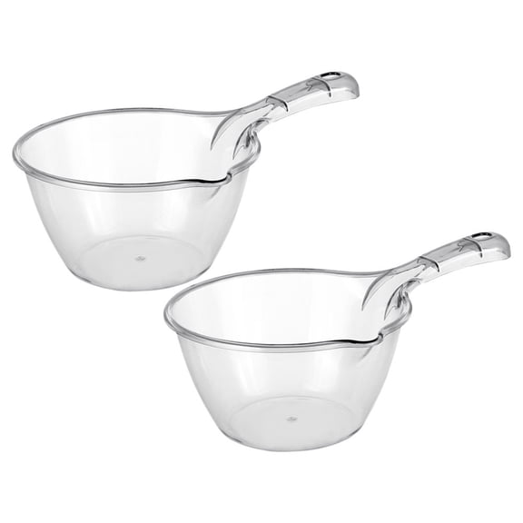 TEHAUX 2 Pcs Water Ladle Dipper Bathroom 29.00X18.00X10.00CM Transparent