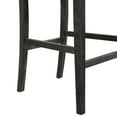 thumbnail image 4 of Retro Fabric Upholstered Counter Stools with Distressed Rubberwood Legs, Black+Grey, Set of 2, 4 of 9