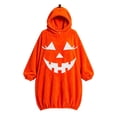 thumbnail image 5 of Halloween Outfit Girls Boys Oversized Pumpkin Hooded Blanket Hoodie Wearable Onesie Kids Cozy Funny Rompe𝐫 Casual Clothes, 5 of 8