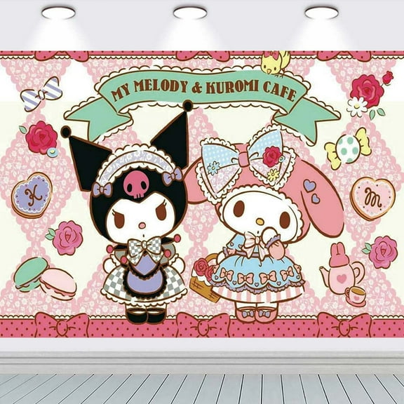 Kuromi Taspestry Wall Decor Birthday Banner Backdrop Background Party Supplies Taspestry Poster