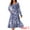 Blue, variant on DARING DIVA Floral Square Neck Smocked Midi Dress S Hot Pink