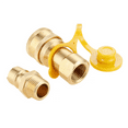 thumbnail image 3 of 2X 1/2 Inch Solid Brass Gas Propane Quick Connect Disconnect Fitting Connector Adapter, 3 of 7