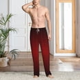 thumbnail image 6 of Lsque Red Geometric Print Men's Pajama Pants, Lounge Pant - Comfortable Home Wear,Elastic Waistband, Stylish Design-XX-Large, 6 of 9