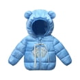 thumbnail image 2 of Spazoro Kids Girls Jackets, Cotton Long Sleeve Hooded Zipper Fall Winter Warm Coats for Child Girls Boys Sky Blue Size 2 T, 2 of 3