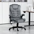 thumbnail image 2 of Point Vibrating Massage Office Chair with Heat, Velvet High Back Executive Office Chair with Reclining Backrest, Padded Armrests and Remote, 2 of 18