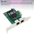 thumbnail image 4 of Tarjeta de Red PCIe, Tarjeta PCIe Gigabit Ethernet 10 100 1000Mbps 2 Puertos para servidores, 4 of 7