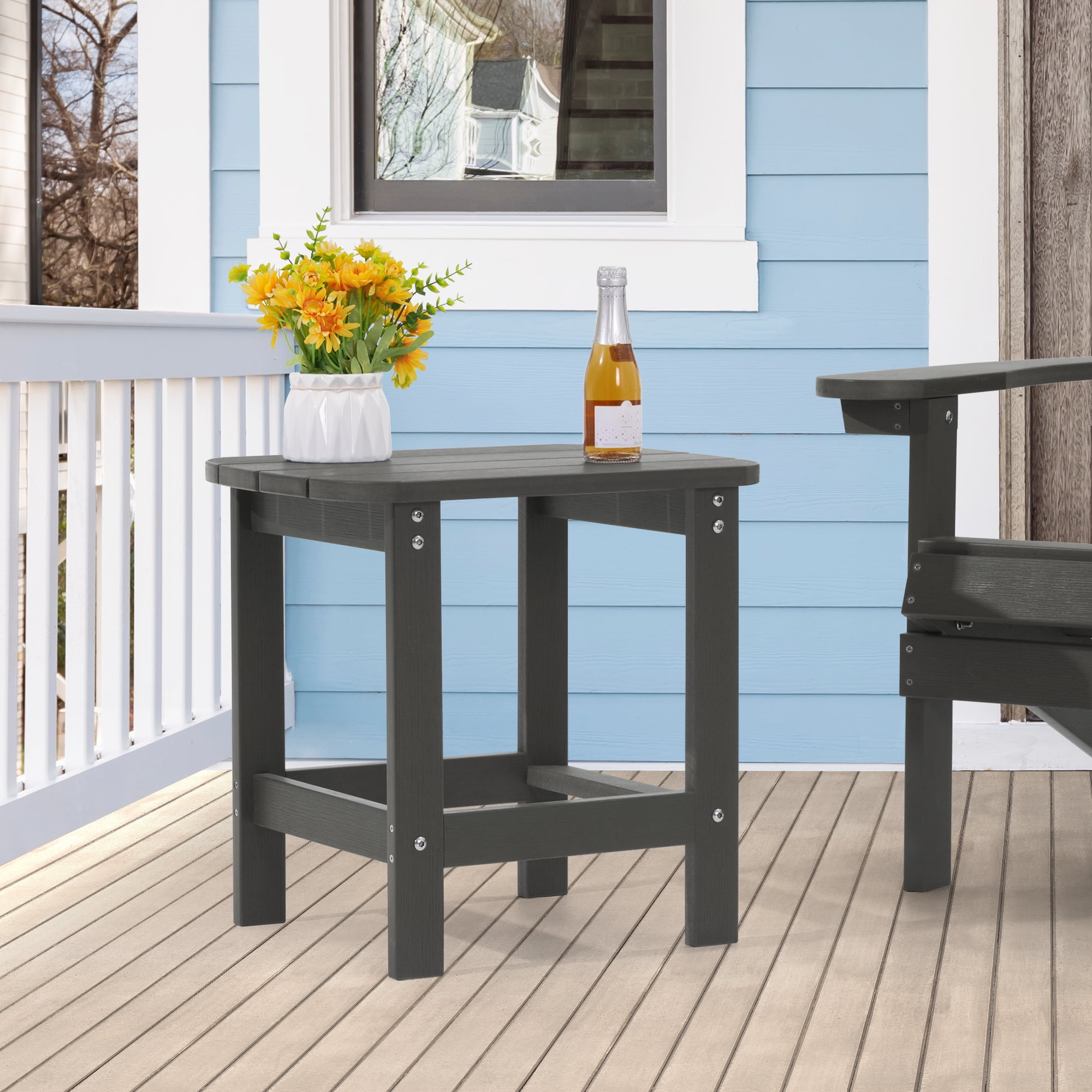 ACEGOSES Patio Adirondack Side Table, Square Coffee Table, Outdoor