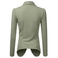 thumbnail image 3 of Doublju Women's Long Sleeve Draped Wide Shawl Lapel Blazer with Plus Size, 3 of 4