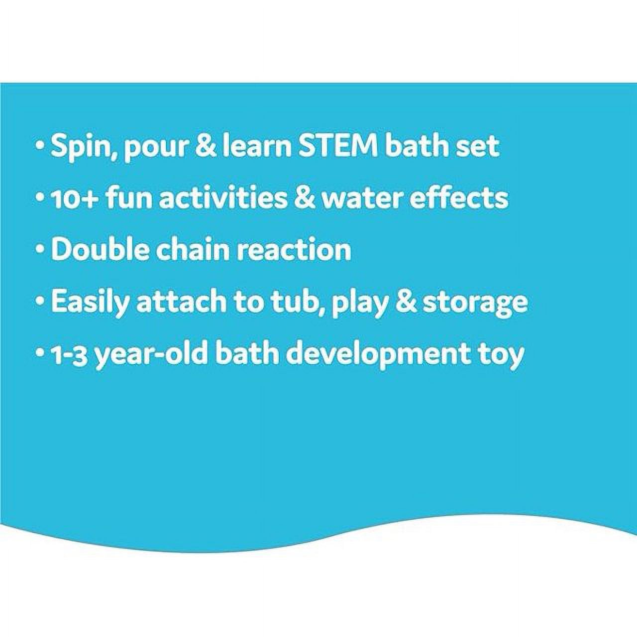 Yookidoo Baby Bath Toy - Spin N Sprinkle Transparent Water Lab, Attaches to Any Tub Wall, 1-3 Years