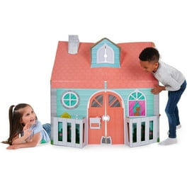 DIY Christmas 3D Playhouse Easily Foldable for Storage Kids' Coloring House  fortress Family Activities Coloring Your Own Crafts（6ML） 