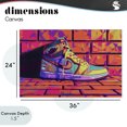 thumbnail image 4 of Stupell Industries Modern Sneaker with Vibrant Geometric Hues Canvas Art, 36 x 24, by Creative Studio, 4 of 8