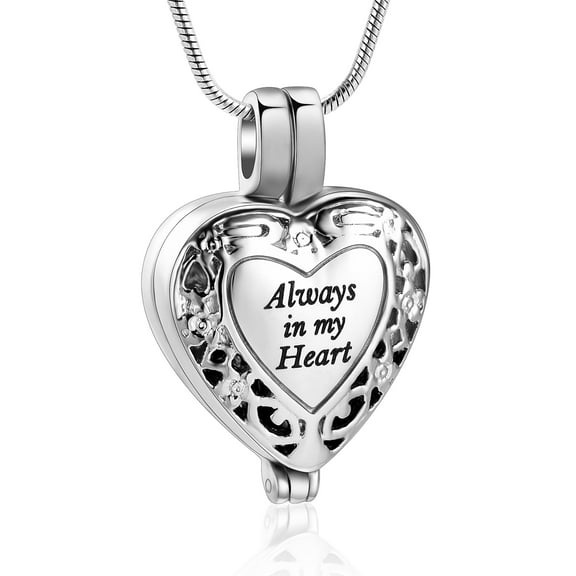 Urn Necklace for Ashes, Cremation Jewelry for Ashes, Heart Jar Ashes Necklace Ashes Keepsake for Men/Women Urn Necklace