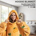 thumbnail image 4 of MesaSe Blanket Hoodie Sweatshirt with Pocket Lining Fluffy Oversized Blanket Hoodie Cute Print Wearable Hooded Blanket Cozy Warm Hoodie Sweater Blanket One Size Wearable Blanket Unisex Bl, 4 of 8
