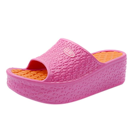 

nsendm Female Shoes Adult Open Toed Slippers for Women Sandals Platform Shoes Beach Hole Shoes Women s Slippers Size 11 Hot Pink 5