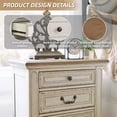 thumbnail image 3 of Signature Design by Ashley Realyn French Country 3 Drawer Nightstand with Electrical Outlets & USB Ports, Chipped White, 3 of 8