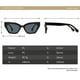 thumbnail image 2 of Gafas de sol retro Bloqueo de color de ojos de gato de moda: gris degradado a cuadros negro, nuevas gafas de sol retro, sentido de tendencia premium, 2 of 5