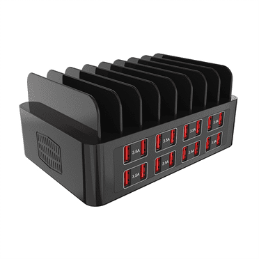 150W 16-Port Universal USB Charger Multi-Device Charging Station with Tablet Stand for 15/14/13 Pro Max S24 US PLUG