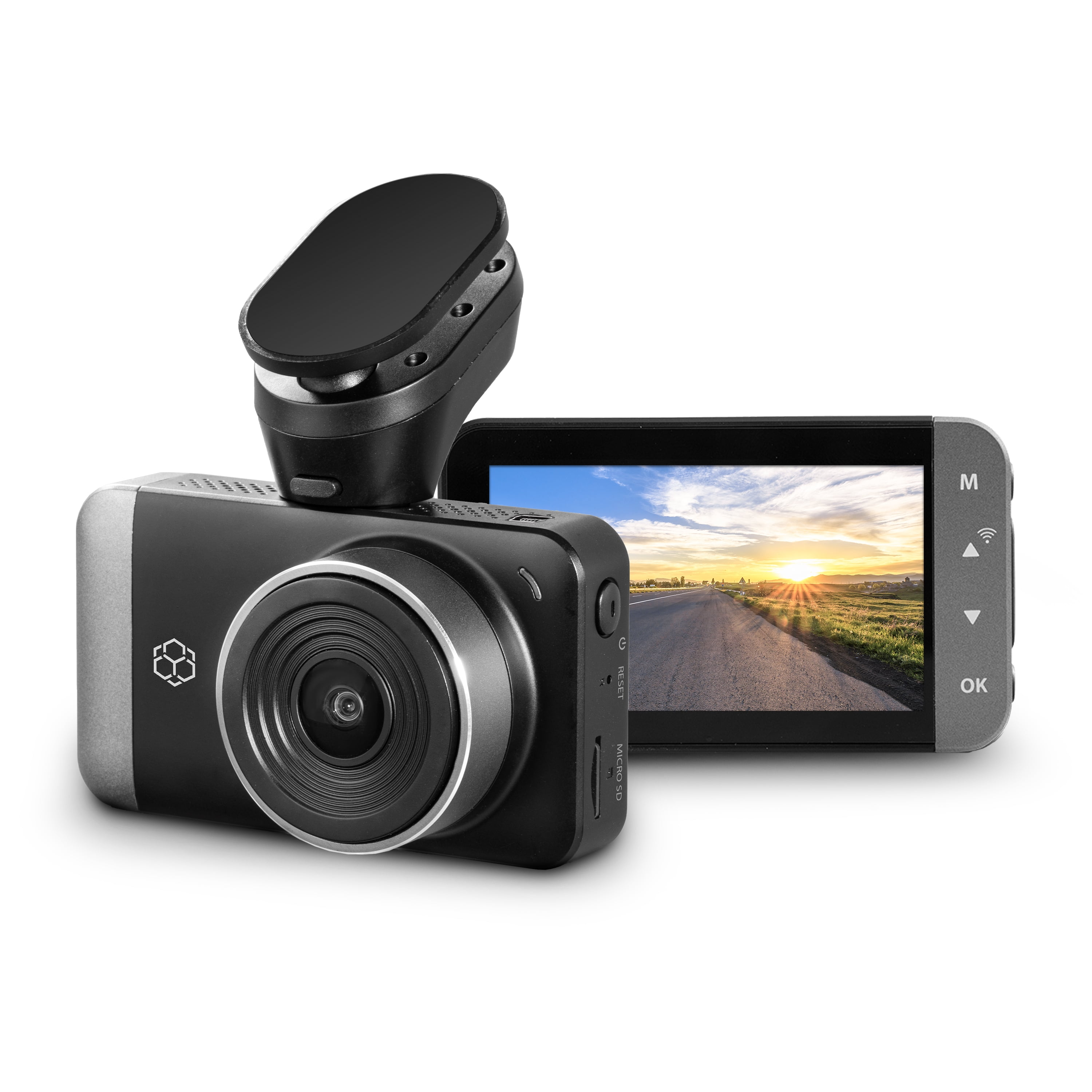 Yada 4K Roadcam Pro GPS with App, 150 Degree Wide Angle Lense, 3" LCD