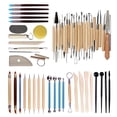 thumbnail image 1 of Scienceny Herramientas para esculpir arcilla, modelado de cerámica, decoración, escultura de doble extremo, arte, herramienta reutilizable lavable Kits y herramientas para tallar  56PCS / juego Scienceny TO001238-02, 1 of 1