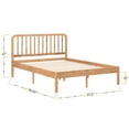 thumbnail image 3 of Buzz & Bloom Kids Full-Size Platform Bed with Rectangular Wood Slat Headboard, Natural, 3 of 12