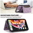 thumbnail image 3 of Dteck Case for Apple iPhone 11 6.1-inch,Shockproof Rubber Case Card Holder Wallet Hybrid Leather Kickstand Protector Cover for iPhone 11,Purple, 3 of 6